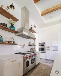 White Kitchen With Open Shelves In Modern Farmhouse Kitchen Design Trends Beautiful Kitchen Designs White Kitchen