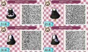 Black And White Bow Maid Dress Acnl Qr Clothes Animal Crossing Qr Animal Crossing Qr Codes Animal Crossing