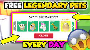 Gamers can obtain pets roblox's adopt me. How To Get Free Legendary Pets Everyday In Adopt Me Roblox Youtube