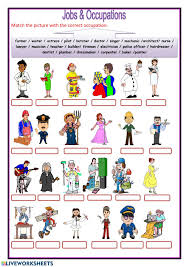 Occupations Jobs And Occupations Online Exercise In 2020 Worksheets For Kids Kindergarten Worksheets Fun Worksheets For Kids