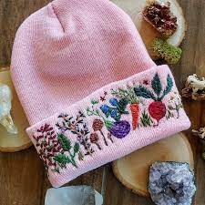 Check out our hand knit hat selection for the very best in unique or custom, handmade pieces from our зимние шапки shops. Starting The New Year With An Embroidery Proyect Makes Me Happy Stitch Clothes Embroidery Tshirt Hand Embroidery Designs