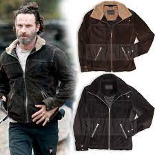 Screen Accurate Rick Grimes Andrew Lincoln The Walking Dead Suede Leather Jacket Suzahdi Fli Suede Leather Jacket Mens Leather Jacket Mens Sweatshirts Hoodie