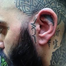 Is there a tattoo of a letter on your neck? Top 101 Best Ear Tattoo Ideas 2021 Inspiration Guide