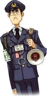 Officer Meekins From Phoenix Wright Ace Attorney Inspiration For Mall Cop Character Mall Cop Phoenix Wright Character