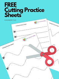 Each of the 40 haircut pages give students different line styles to cut with increasing complexity. Free Cutting Worksheets Scissor Skills Practice Printables