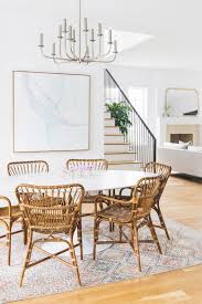 Rattan Dining Chairs Via Melissa Lenox Modern Dining Room Farmhouse Dining Room Dining Room Design