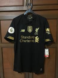 Liverpool 2019/20 home goalkeeper men soccer jersey personalised name and number gender: Liverpool Black Goalkeeper Jersey Authentic Sports Sports Apparel On Carousell