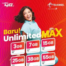 Tidak termasuk kode unik jika diperlukan Kuota Telkomsel Unlimitedmax Unlimitedmax 38 Gb