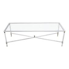 Its unique bent design is perfect for holding a variety of magazines, books and decorative items. Vintage Chrome Brass X Base Glass Top Long Rectangle Coffee Table Chairish