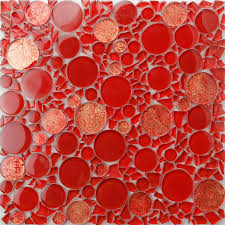 Red Penny Round Tile Backsplash Irregular Granule Small Fifyh Com