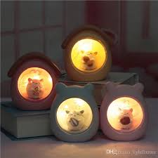 If you're on the fence about putting a night light in your baby's room, here's a good compromise: 2021 Cartoon Hamster Night Lights Cute Baby Room Decorative Led Desk Lamp Bedside Nursery Lamp Desktop Bedroom Atmosphere Light From Lightfixture 11 45 Dhgate Com