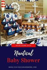 Choose palm trees and a captain's hat for your crew! Whales And Anchors Nautical Baby Shower Decorations Nautical Baby Shower Centerpiece Sticks Set Of 4 Boys Baby Shower Kitchen Dining Kitchen Decor Lifepharmafze Com