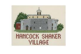 When you have your fabric and a design, practice a few stitches to get into the rhythm of cross cross stitch patterns can be purchased online and from haberdashery stores. Round Stone Barn Cross Stitch Kit Shaker Mercantile At Hancock Shaker Village
