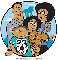5 out of 5 stars. Family Mom Dad Kids Clip Art Family Of Mom Dad And Kids Including A Boy Holding A Soccer Ball And A Girl Holding A Pet Dog Canstock