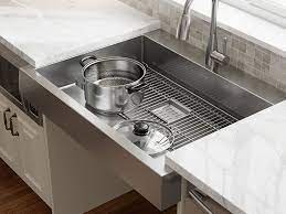 The maximum distance from the floor to the highest point on the sink cannot exceed 34 inches. Elkay Ada Dual Depth Stainless Steel Farmhouse Sink 2019 12 13 Phcppros