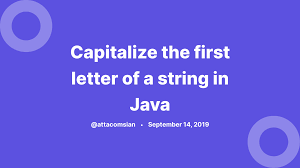 Calculate difference between two dates in java. Capitalize The First Letter Of A String In Java