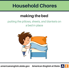 Household Chores Making The Bed English Vocabulary Learn English English Idioms