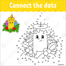 Colorear a mario y sus amigos. Punto A Punto Juego Dibujar Una Linea De Navidad Vector De Stock Crushpixel