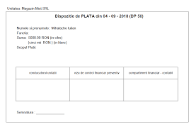 Pentru cei carora nu le place matematica :), am facut un model de stat plata, cu formulele in vigoare pentru calculul contributiilor. Dispozitia De Plata Si Dispozitia De Incasare