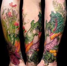 Vegetable Garden Food Tattoos Vegetable Tattoo Culinary Tattoos