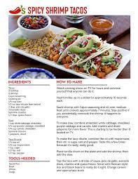 The combo gives these tacos smokiness and heat. Chili S Spicy Shrimp Tacos Recipe Spicy Shrimp Tacos Shrimp Taco Recipes Shrimp Tacos