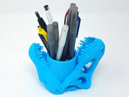 T Rex Dinosaur Pen Holder Pencil Holder Office Gift Gift Desk Organizer Gift For Him 3d Prin 3d Printing Diy 3d Printed Metal Cool Desk Accessories
