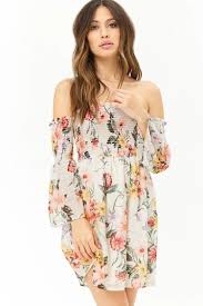 Floral Chiffon Off The Shoulder Dress Forever 21 Forever 21 Dresses Casual Summer Forever 21 Dresses Casual Forever 21 Fashion