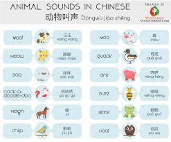 Animal Sounds In Chinese Vivid Chinese Animal Sounds Chinese Language Learning Learn Chinese