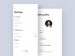 Settings And Profile App Interface Design Ios Design Mobile App Design