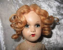 UNMARKED COMPOSITION 13" 1930's DOLL IN MADAME ALEXANDER GOWN