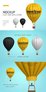 Hot Air Balloon Mockup In 2020 Air Balloon Balloons Hot Air