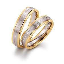 Satin Ladies And Mens Wedding Bands 0 04 Carat Round Diamond 5mm 02140 Couple Wedding Rings Yellow Gold Wedding Band Wedding Rings
