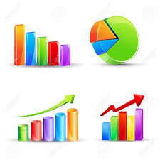 Illustration Of Different Bar Graph And Pie Chart