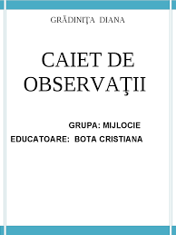 Activitati pentru copii, fise de lucru, jocuri. Caiet De Observatii Psihopedagogice