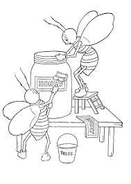 Coloring pages are fun for children of all ages and are a great educational tool that helps children develop fine motor skills, creativity and color recognition! Kids Printable Honey Bees Coloring Page The Graphics Fairy