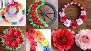 Abbi kirsten collections shares easy step by step paper flower tutorials and cricut craft projects for beginners to advanced crafters. 5 Beautiful Paper Flower Wall Hanging Easy Wall Decoration Ideas Paper Craft Diy Wall Decor Dokterandalan