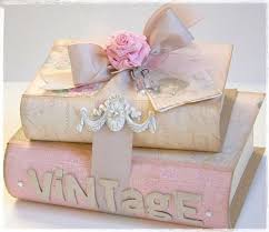 Decorated Paper Mache Book Box Shabby Chic Crafts Shabby Chic Decor Shabby Vintage