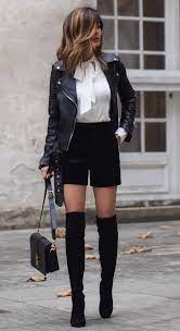 20 Ideas Ebook Black Shorts Outfit Cool Outfits Leather Jacket Outfits