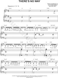 Lauv Feat Julia Michaels There S No Way Sheet Music In D Major Download Print Sheet Music Julia Michaels Music