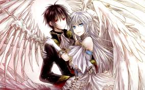 Anime couple wallpapers, hug, romance, clouds, scenic. Cute Anime Couple Wallpaper Angel And Devil Anime 1920x1200 Wallpaper Teahub Io