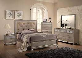 Addison 3 piece queen bedroom set black gray 2. New Champagne Gold Queen King 5pc Bedroom Set Modern Furniture Bed D M N C Ebay In 2021 King Bedroom Sets Champagne Bedroom Queen Sized Bedroom Sets