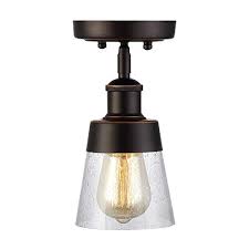Fixture type / ceiling flush mount. Modern Glass Flush Mount Light Fixture Mini Clear Seeded Glass Shade Semi Flush Mount Ceiling Light