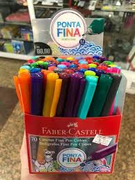 Caneta Hidrográfica Ponta Fina Preta Fine Pen Faber Castell Rotuladores Finos Faber Castells Punta Fina Materiais Escolares Bonitos Coisas De Papelaria Canetas De Caligrafia