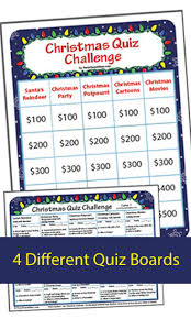 Have yourself a merry time with our list of christmas trivia questions and answers. Christmas Quiz Challenge Printable Jeopardy Style Quiz Game