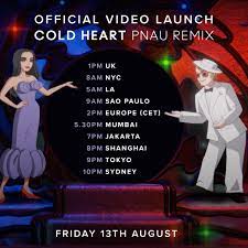 Elton John On Twitter Set Your Alarms The Cold Heart Pnau Remix Music Video With Dualipa Is Coming Tomorrow 1pm Bst Https T Co R1dqazfj34 Coldheart Check Thread For Local Times Https T Co Pfypr9c3zy