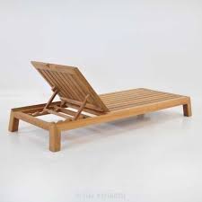 Contempo Teak Chaise Lounge Back Angle View Teak Chaise Lounge Pool Furniture Sun Lounger