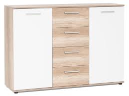 Vidaxl massivholz sideboard 120x35x75cm kommode schrank anrichte palisander holz. Anrichte Kommode Bobby 5 Weiss 120 Cm Breit Sideboard Schrank Beton