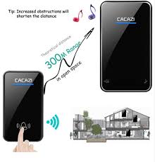 New Wireless Doorbell Waterproof 300m Long Range Eu Au Uk Us Plug Smart Door Bell Chime Battery 1 Button 1 2 Receiver Wireless Doorbell Doorbell Wireless
