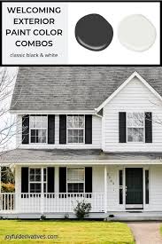 Black And White Combination House 5 Welcoming Exterior Paint Color Combinations Joyful Derivatives Exterior House Paint Color Combinations House Paint Exterior House Paint Color Combination