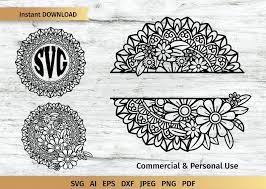 Download Mandala Svg Mandala Monogram Svg Monogram Svg Cut File Clipart 2 Color 3 Color Mandala Commercial Use Svg Jpeg Png Dxf Eps Materials Collage Trustalchemy Com